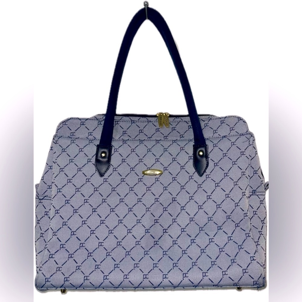 Pierre Cardin Logo Tote, Laptop Pocket, Travel Weekend Bag, Large Purse